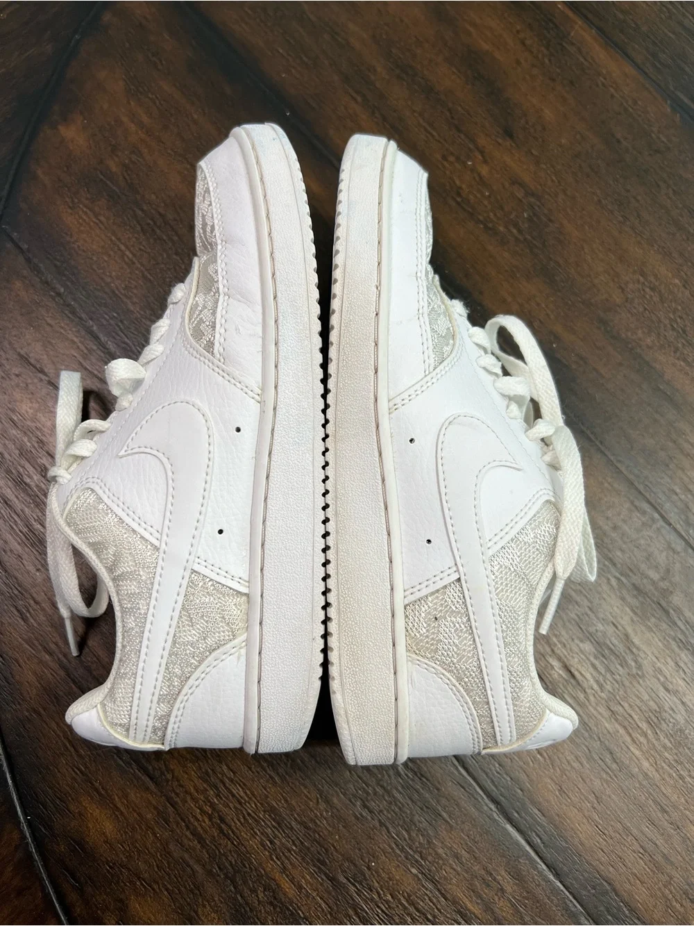Nike Court Vision White Lace “Wedding Shoe” Women’s Size 6.5